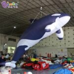 5 5m Giant Hanging Inflatable Killer Whale Model For Decoration Customized Blow Up Promotion Toys - 2