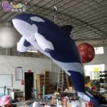 5 5m Giant Hanging Inflatable Killer Whale Model For Decoration Customized Blow Up Promotion Toys - 5