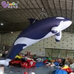 5 5m Giant Hanging Inflatable Killer Whale Model For Decoration Customized Blow Up Promotion Toys - 6