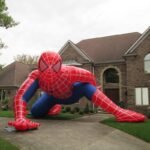 5mh Giant Backyard Inflatable Spiderman Cartoon Outdoor Model For Halloween Party - 2