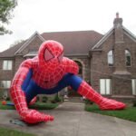 5mh Giant Backyard Inflatable Spiderman Cartoon Outdoor Model For Halloween Party - 3