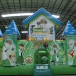 Full Printing Football Cartoon For Children Hot Rental Inflatable Bouncy Castle Jumping House - 2