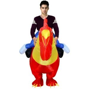 Funny Inflatable Rooster Chicken Costume Halloween Party Blow Up Fancy Costumes Carnival Christmas Birthday Gift Toys - 2