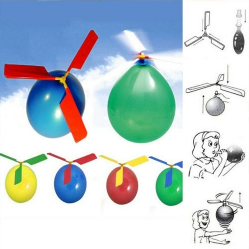 Funny Traditional Classic Balloon Helicopter Flying Outdoor Playing Educational Kids Children Fun Toys Best Gifts