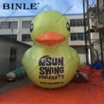 Funny Classic Big Inflatable Yellow Duck Promotional Giant Rubber With Logo For Park Decoration - 3