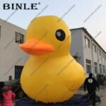Funny Classic Big Inflatable Yellow Duck Promotional Giant Rubber With Logo For Park Decoration - 2