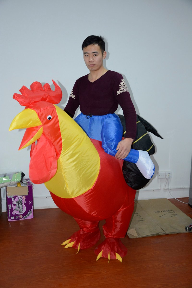 Hilarious Inflatable Rooster Costume For Halloween Carnival Christmas Birthday Parties Blow Up Chicken Fancy Dress Toys - 7