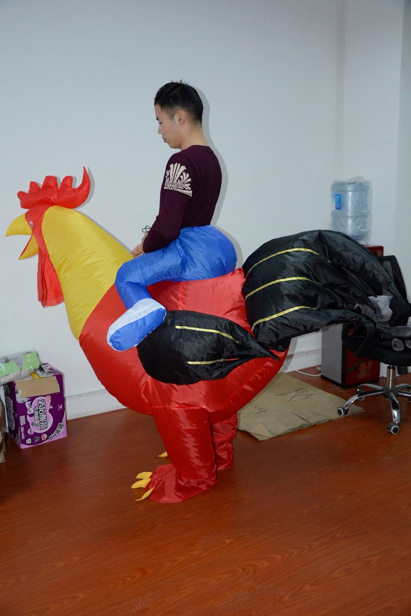Hilarious Inflatable Rooster Costume For Halloween Carnival Christmas Birthday Parties Blow Up Chicken Fancy Dress Toys - 8