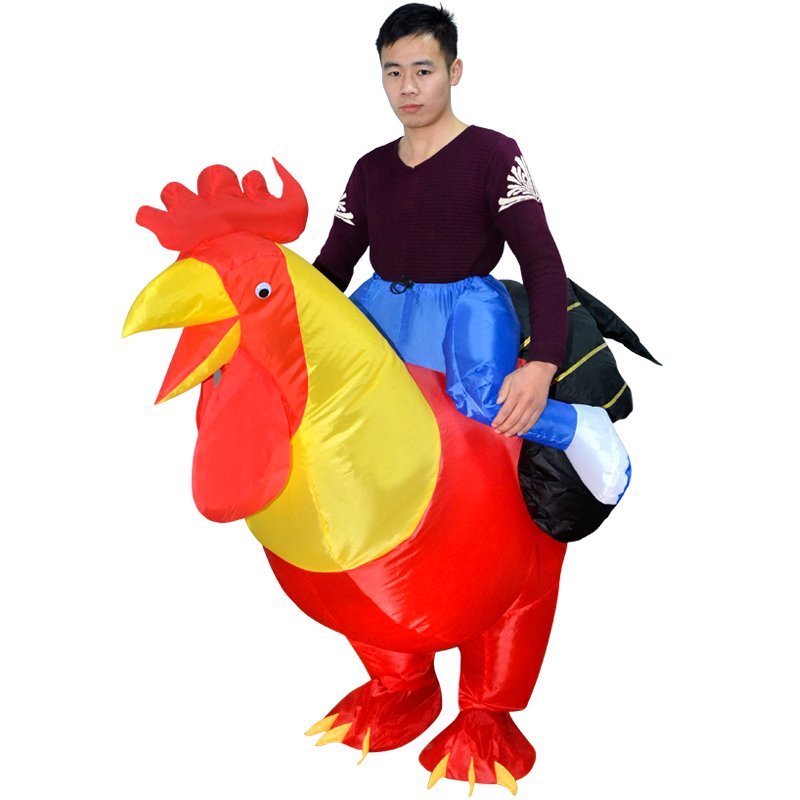 Hilarious Inflatable Rooster Costume For Halloween Carnival Christmas Birthday Parties Blow Up Chicken Fancy Dress Toys - 1