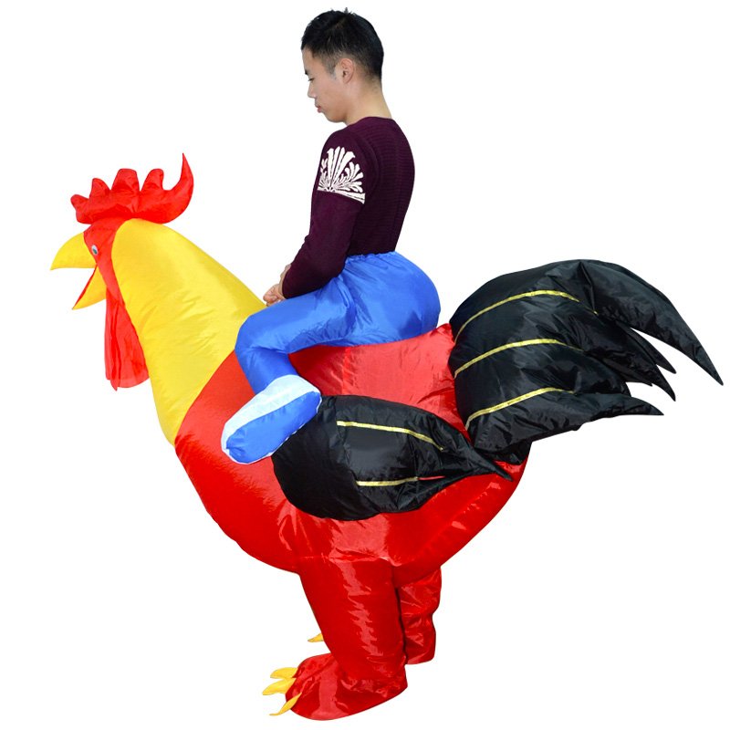 Hilarious Inflatable Rooster Costume For Halloween Carnival Christmas Birthday Parties Blow Up Chicken Fancy Dress Toys - 4