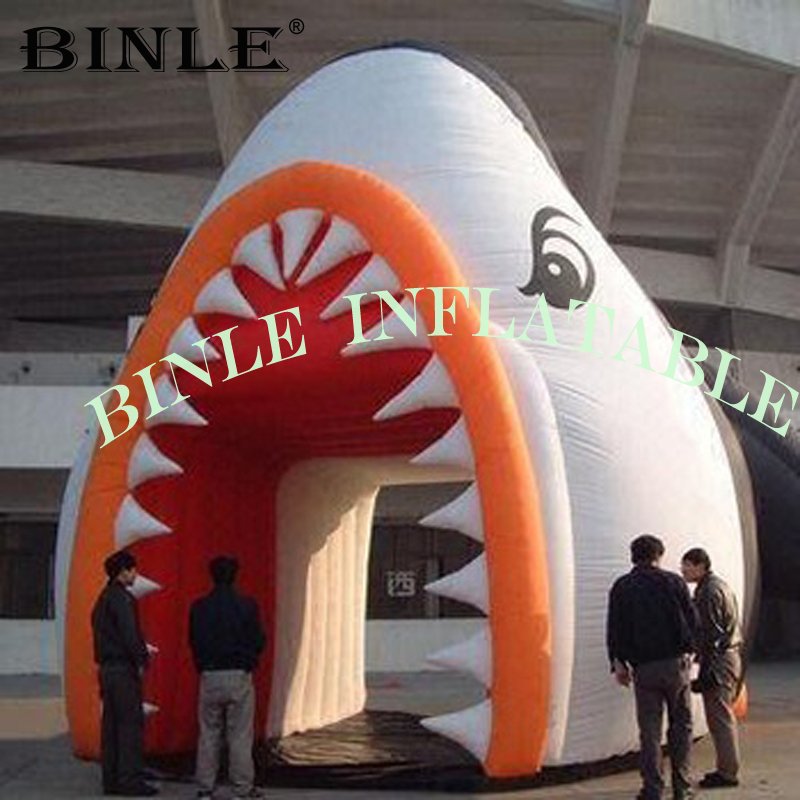 Sea World Event Inflatable Shark Tunnel Funny Archway Entrance Balloon Mascot Party Decoration - 2 Sea World Event Inflatable Shark Tunnel Funny Archway Entrance Balloon Mascot Party Decoration - 2