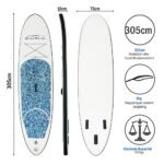 All Round Paddle Board 10'length 30 Inch Width 4 Thick Inflatable Sup With Adjustable Travel Backpack Leash - 2