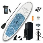 All Round Paddle Board 10'length 30 Inch Width 4 Thick Inflatable Sup With Adjustable Travel Backpack Leash