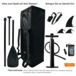 All Round Paddle Board 10'length 30 Inch Width 4 Thick Inflatable Sup With Adjustable Travel Backpack Leash - 4