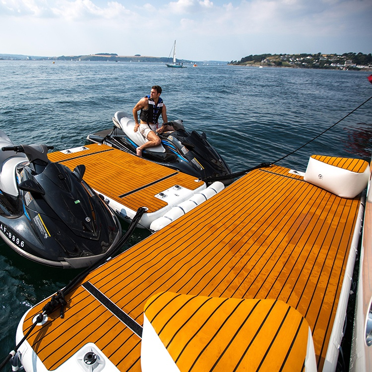 Funworld Inflatable Floating Water Platform Outdoor Foldable Island Dock With Durable Drop Stitch - 1 Funworld Inflatable Floating Water Platform Outdoor Foldable Island Dock With Durable Drop Stitch - 1