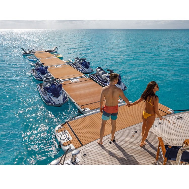 Funworld Inflatable Floating Water Platform Outdoor Foldable Island Dock With Durable Drop Stitch - 3 Funworld Inflatable Floating Water Platform Outdoor Foldable Island Dock With Durable Drop Stitch - 3