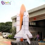 Good Handwork 6m Tall Inflatable Space Rocket Model Giant Airplane Luxury Vivid Aircraft Replica Toys - 3