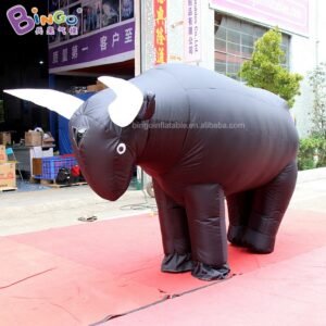 Good Quality 3 2x1 8mh Inflatable Black Bull Costume Model Air Filled Customized Wearing Decoration Parade Event Item - 2