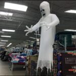 Great Handmade 3m Inflatable White Ghost Hanging Toy Inflated Characteristic In Halloween Decoration - 2