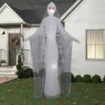 Great Handmade 3m Inflatable White Ghost Hanging Toy Inflated Characteristic In Halloween Decoration