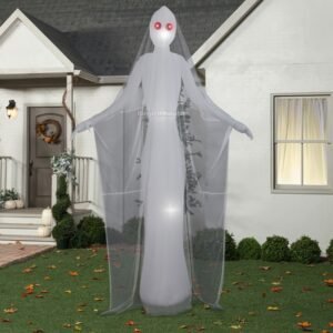 Great Handmade 3m Inflatable White Ghost Hanging Toy Inflated Characteristic In Halloween Decoration