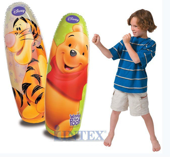 Intex Authentic 3d Cartoon Inflatable Tumbler Toy Kids Educational Boxing Bag With Sturdy Bottom - 1