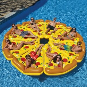 Giant 180cm Inflatable Pizza Slice Pool Floats Swimming Ring Floating Row For Adults Water Toys Mattress Sea Party