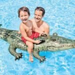 Giant Inflatable Crocodile Pseudo-crocodile Pool Float Swimming Circle Air Mattress Water Toys For Child Adult Kids Beach Party - 2