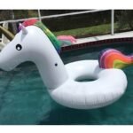 Giant Inflatable Unicorn Swimming Rings Animal Pool Toy Game Toys Air Mattresses Large Floating Island Boat Party - 4