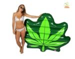 Giant Inflatable Leaf Pool Floats For Adults Green Swimming Ring Tube Lounger Mattress Water Toys