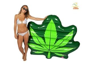 Giant Inflatable Leaf Pool Floats For Adults Green Swimming Ring Tube Lounger Mattress Water Toys
