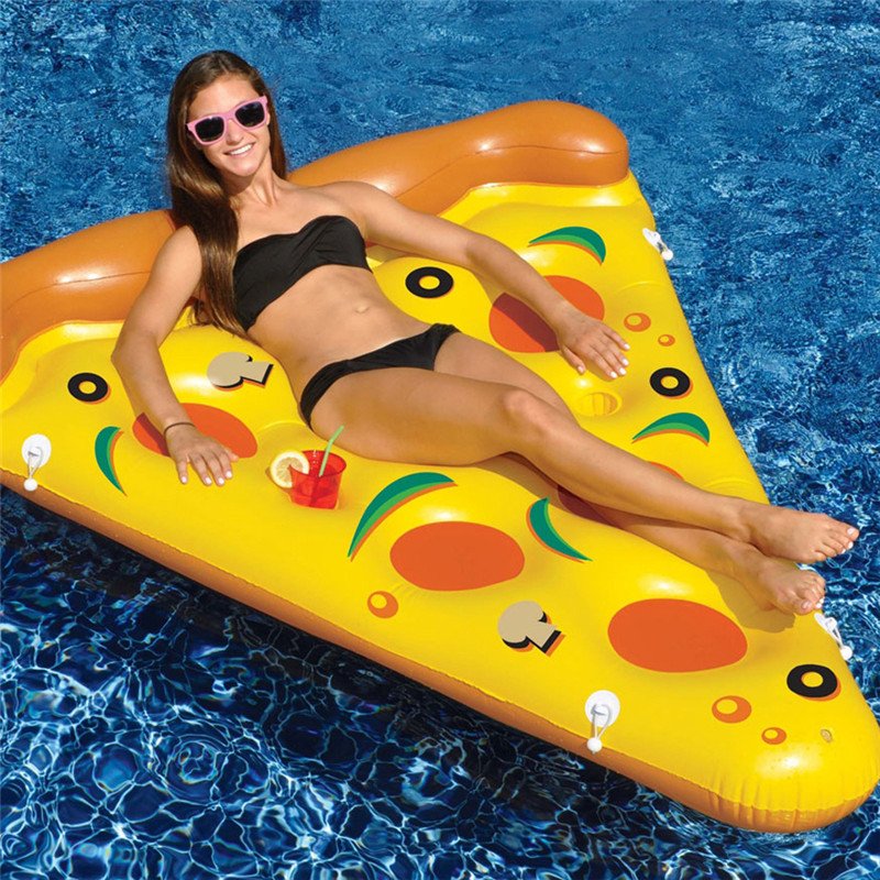 Extra Large 180cm Pizza Slice Inflatable Pool Float Adult Swimming Ring Water Toy Floating Mattress For Sea Parties - 2
