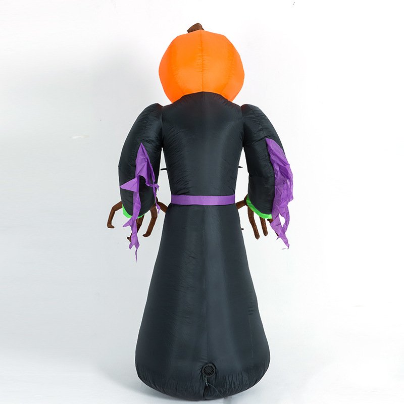 Outdoor Giant Halloween Led Lighted Inflatable Decoration Scary Pumpkin Grim Reaper Ghost Party Decor Toys - 4
