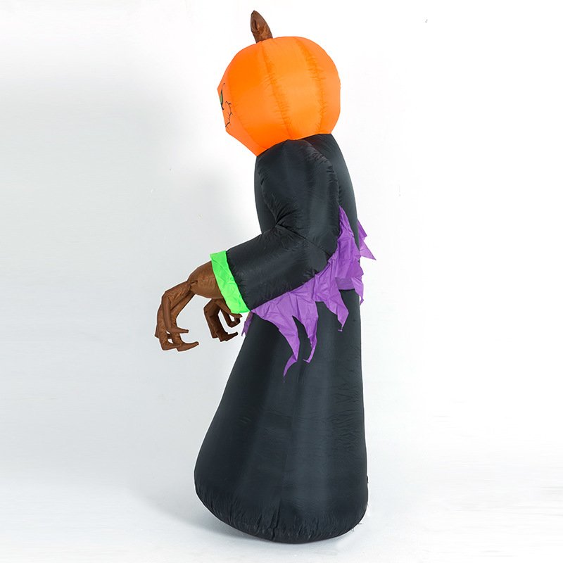 Outdoor Giant Halloween Led Lighted Inflatable Decoration Scary Pumpkin Grim Reaper Ghost Party Decor Toys - 3