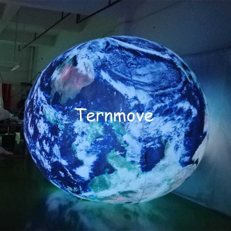 Giant Led Light Inflatable Earth Globe With Moon Ball Event Balloon Planetary Ground Light - 11 Giant Led Light Inflatable Earth Globe With Moon Ball Event Balloon Planetary Ground Light - 11