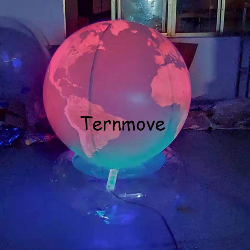 Giant Led Illuminated Inflatable Earth Globe Balloon For Event Promotion Advertising And Lighted Decor - 12 Giant Led Illuminated Inflatable Earth Globe Balloon For Event Promotion Advertising And Lighted Decor - 12