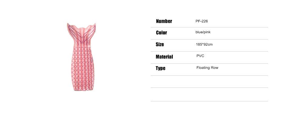 Colorful Giant Inflatable Mermaid Tail Pool Float Swimming Party Beach Lounger Summer Floating Raft - 1