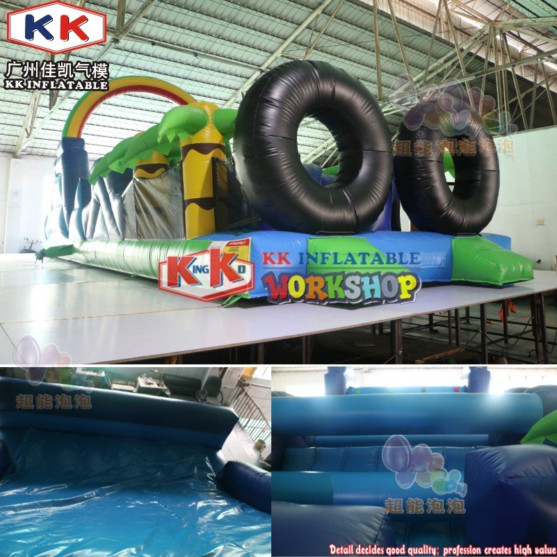 Giant Inflatable Coco Tree Themed Race Game Adult Obstacle Course Adventure Outdoor Fun Activity - 3 Giant Inflatable Coco Tree Themed Race Game Adult Obstacle Course Adventure Outdoor Fun Activity - 3