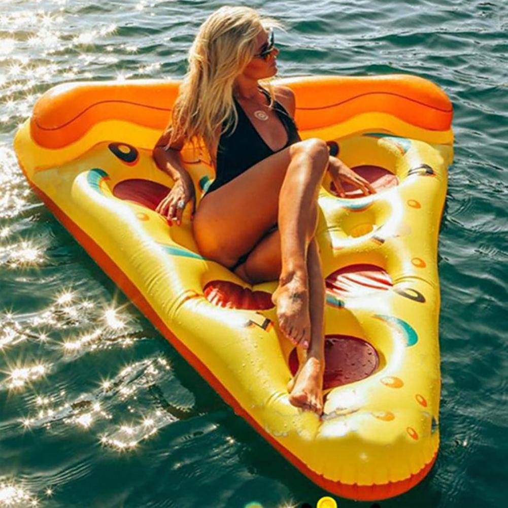 Deluxe Giant Inflatable Pizza Slice Swimming Pool Float For Kids Adults Flamingo Water Mattress Toy - 1 Deluxe Giant Inflatable Pizza Slice Swimming Pool Float For Kids Adults Flamingo Water Mattress Toy - 1