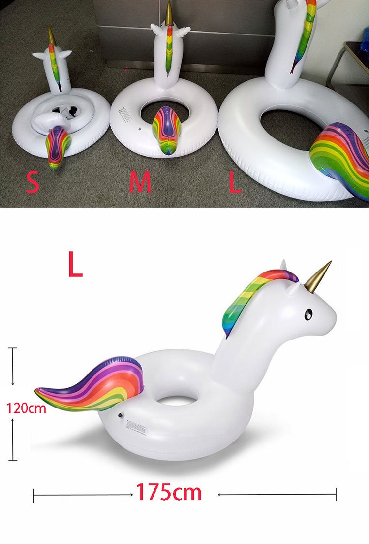 Giant Inflatable Unicorn Pool Float Large Swimming Ring Fun Water Party Game Air Mattress Island Boat Toy - 4