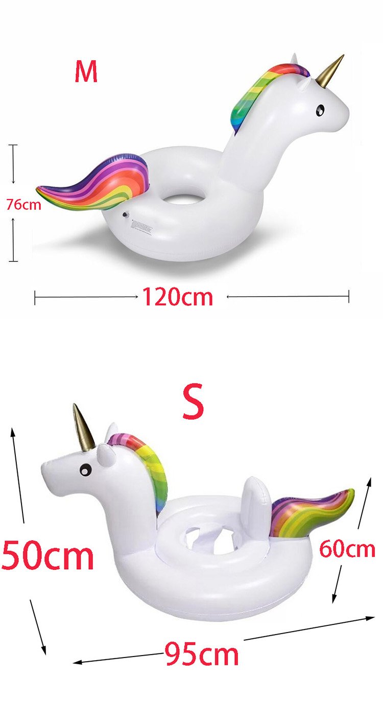 Giant Inflatable Unicorn Pool Float Large Swimming Ring Fun Water Party Game Air Mattress Island Boat Toy - 5