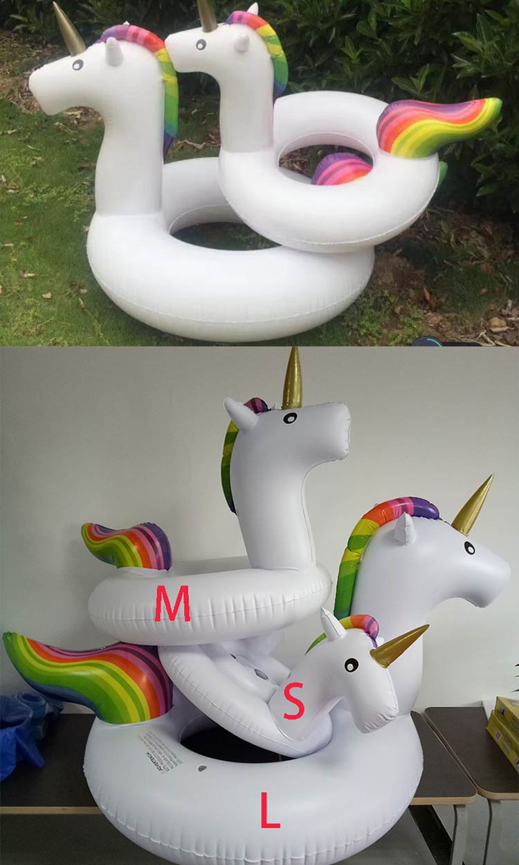 Giant Inflatable Unicorn Pool Float Large Swimming Ring Fun Water Party Game Air Mattress Island Boat Toy - 3