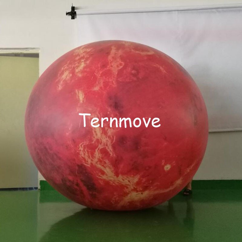 Giant Led Illuminated Inflatable Moon Earth Sun Sphere Balloon With Full Printing And Helium Flying Capabilities - 9