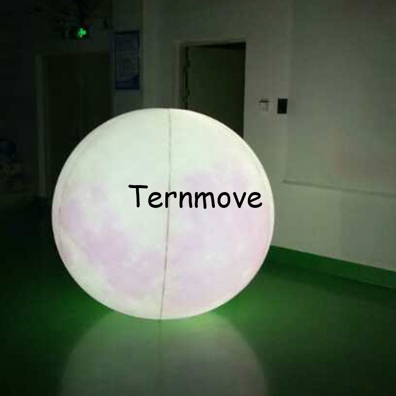 Giant Led Illuminated Inflatable Moon Earth Sun Sphere Balloon With Full Printing And Helium Flying Capabilities - 2