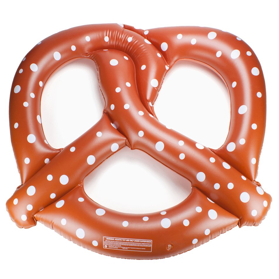 Large Inflatable Giant Pretzel Pool Float Summer Fun Swimming Game Air Mattress Party Flamingo Boat Island Holder - 4