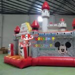 Good Inflatable Bounce Children's Park Kids Jumping Round Bouncer Castle - 3