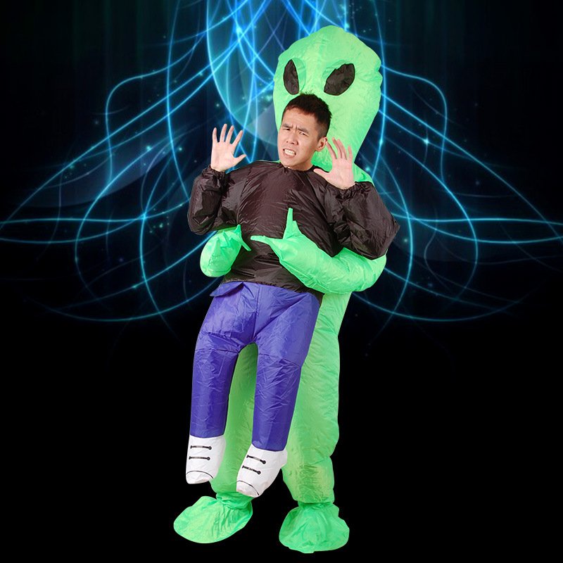 Adult Green Alien Inflatable Costume For Halloween Christmas Birthday Parties Cosplay Fun Dressup Toy - 5