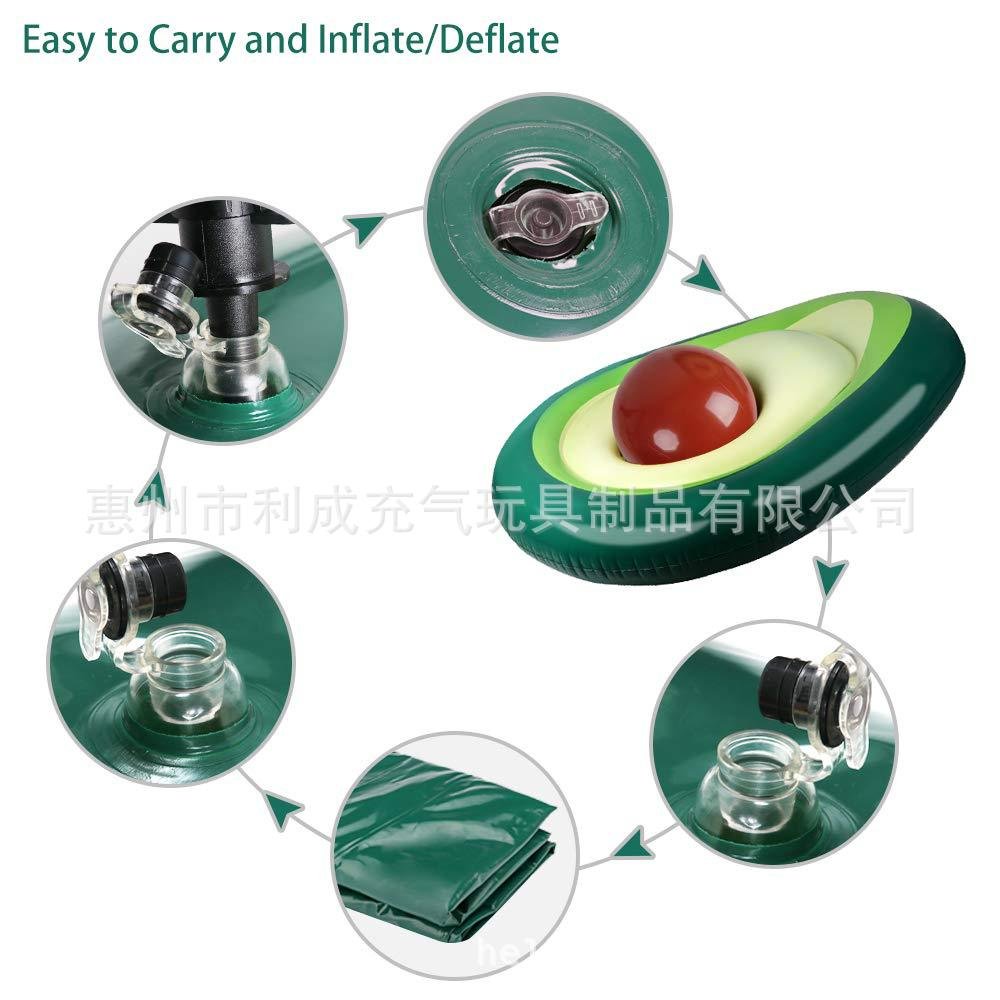 Extralarge Green Avocado Inflatable Swimming Tube Environmentallyfriendly Durable Adult Pool Float Ball - 9