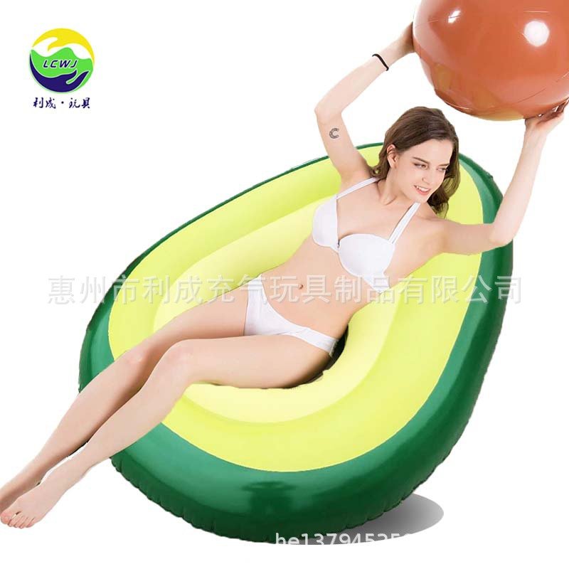 Extralarge Green Avocado Inflatable Swimming Tube Environmentallyfriendly Durable Adult Pool Float Ball - 2