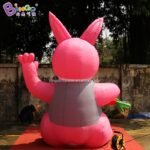 High Cost Performance 3m Inflatable Pink Rabbit Model Individualized Easter Bunny With Carrot Decoration Toy - 2